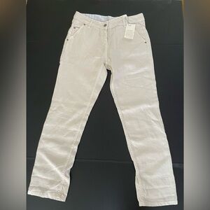 Poetry Women’s 100% Linen Pants Off-White Beige Size 6 – New With Tag